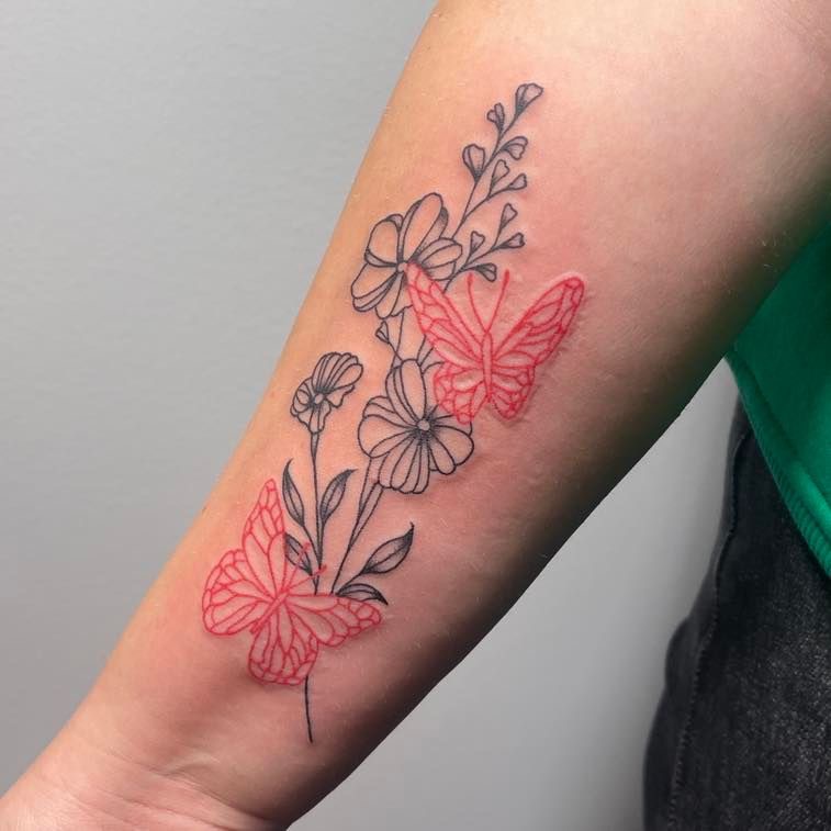 Flower and Butterfly