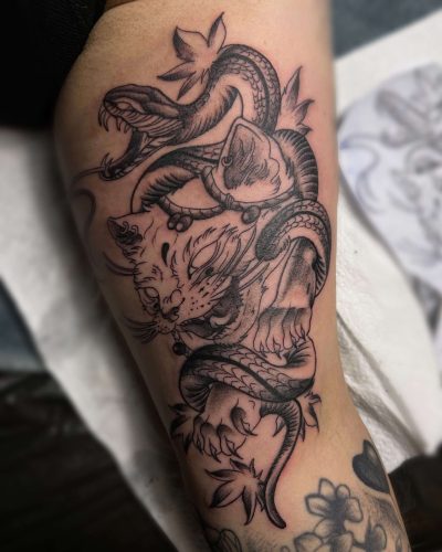 Wild Catsnake tattoo